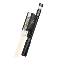 Professional 4/4 Carbon Fiber Violin Bow Octagonal Stick Silver Wire Grip Balanced Weight Control