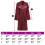 Berkfield Bathrobe KINN Red XL Cotton 8
