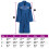 Berkfield Bathrobe KINN Blue XXL Cotton 8