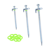 4pcs Heavy Duty Steel Tent Stakes AntiRust Pegs for Camping Hard Ground and Awnings