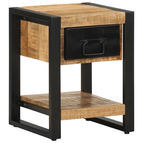 Berkfield Bedside Cabinets 2 pcs Solid Rough Wood Mango 2