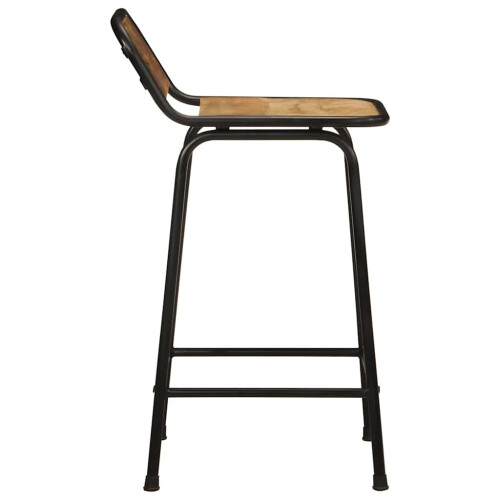 Berkfield Bar Stools 2 pcs 46x35.5x80 cm Solid Wood Rough Mango 2