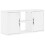 Berkfield TV Cabinet ODDA White 79x24x40 cm Solid Wood Pine 2