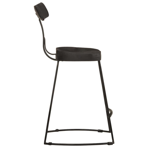 Berkfield Bar Stools 2 pcs Black 49x43x79 cm Solid Wood Mango 2