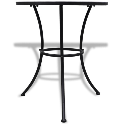Berkfield Bistro Table Blue and White 60 cm Mosaic 1