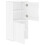 Berkfield Side Cabinet ODDA White 40x24x79 cm Solid Wood Pine 6