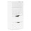 Berkfield Side Cabinet with Drawers ODDA White 40x24x79 cm Solid Wood Pine 2