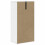 Berkfield Side Cabinet ODDA White 40x24x79 cm Solid Wood Pine 8