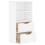 Berkfield Side Cabinet with Drawers ODDA White 40x24x79 cm Solid Wood Pine 5