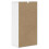 Berkfield Side Cabinet with Drawers ODDA White 40x24x79 cm Solid Wood Pine 8