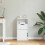 Berkfield Side Cabinet with Drawer ODDA White 40x24x79 cm Solid Wood Pine 3