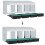Berkfield Chicken Nesting Box 4 Compartments Wall-Mounted Galvanised Steel 8