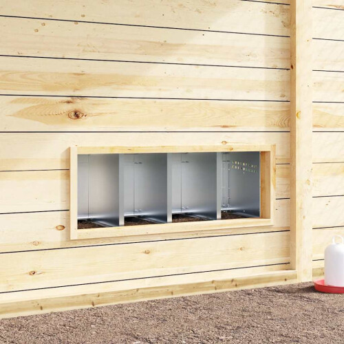 Berkfield Chicken Nesting Box 4 Compartments with Legs Galvanised Steel 2