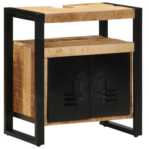 Berkfield Bathroom Cabinet Brown 55 x 35 x 60 cm Solid Mango Wood 1