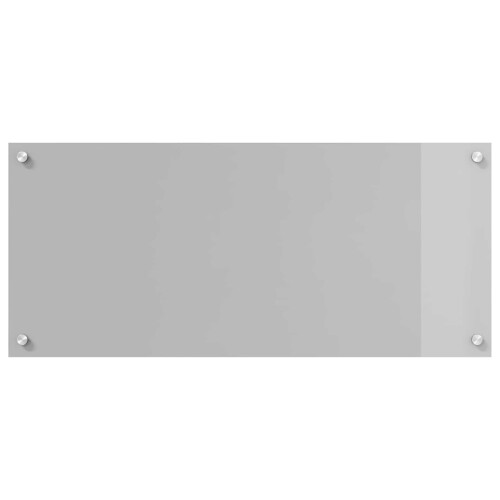 Berkfield Kitchen Backsplash Light Grey 90 x 40 cm Tempered Glass 1
