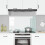 Berkfield Kitchen Backsplash White 110 x 60 cm Tempered Glass 3