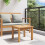 Berkfield Coffee Table Brown 45 x 45 x 36 cm Solid Teak Wood 4