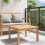 Berkfield Coffee Table Brown 60 x 60 x 36 cm Solid Teak Wood 4