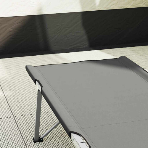 Berkfield Folding Camping Bed Folding 2 pcs Grey 194 x 62.5 x 42.5 cm 2
