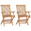 Berkfield Folding Garden Chairs 2 pcs Solid Teak Wood 2