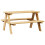Berkfield Children's Table with Benches IRUN 90x79.5x50 cm Solid Wood 2