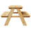 Berkfield Children's Table with Benches IRUN 90x79.5x50 cm Solid Wood 5