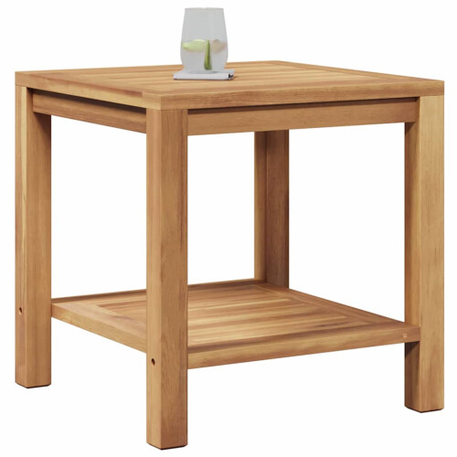 Berkfield Coffee Table with Storage Brown 45 x 45 x 45 cm Solid Teak Wood 2