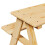 Berkfield Children's Table with Benches IRUN 90x79.5x50 cm Solid Wood 7