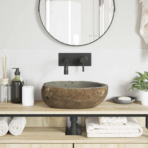 Berkfield Riverstone basin Light Grey (30-37) x (25-30) x 12 cm 2