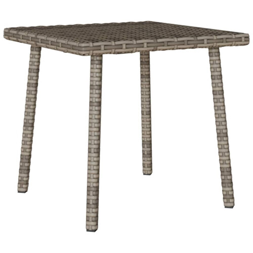 Berkfield Garden Coffee Table Rectangular Grey 40x40x37 cm Poly Rattan 1