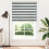 Berkfield Zebra Blind Dark Grey 150x230 cm Fabric Width 145.9 cm Polyester 2