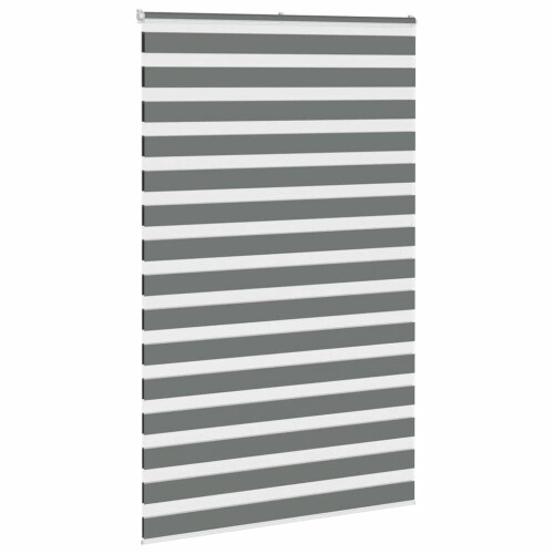 Berkfield Zebra Blind Dark Grey 150x230 cm Fabric Width 145.9 cm Polyester 2