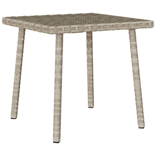 Berkfield Garden Coffee Table Rectangular Light Grey 40x40x37 cm Poly Rattan 1