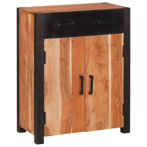 Berkfield Sideboard with Drawer Brown 55 x 30 x 75 cm Solid Acacia Wood 2