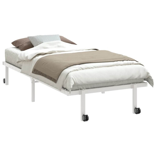 Berkfield Bed Frame without Mattress Foldable White 90x190 cm Steel 2