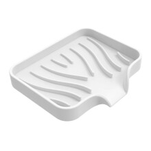 20pcs Silicone Soap Dish with Self Draining Design, Non Slip Base for Bathroom, Shower, Sink, Kitchen (White)