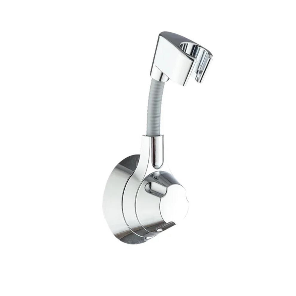 Adjustable Suction Cup Shower Head Holder 360 Rotation Punch Sliver Finish Bracket For Bathroom 9045646627236