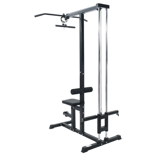 Berkfield Lat Pulldown Machine Manual Black 110 x 70 x 187 cm 1