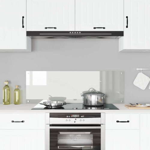 Berkfield Kitchen Backsplash Transparent 120 x 40 cm Tempered Glass 2