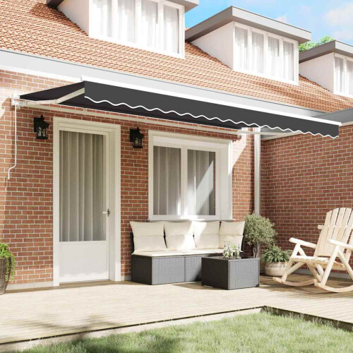 Berkfield Awning Replacement Fabric Anthracite 4 x 2 m Polyester 2