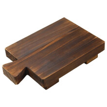 Wood Soap Dish Pedestal Stand, Rustic Farmhouse Wood Riser Tray for Bathroom Counter, Brown 23x15x5cm