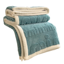 Lake Blue Flannel Throw Blanket 150x200cm Thickened Warm Soft Fleece for Sofa Bed and Office