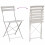 Berkfield Folding Bistro Set 3 pcs Beige Steel 9