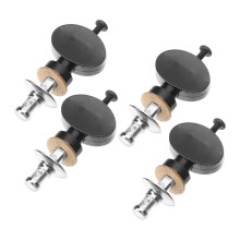 4pcs Black Ukulele Tuning Pegs Set with Smooth Tuning Keys for Soprano or Concert Ukulele
