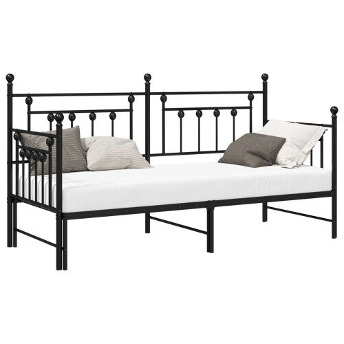Berkfield Daybed Frame Black 75 x 190 cm Steel 1