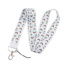 10 Pack Rainbow Lanyard Set for ID Badges and Keys, Durable Colorful Neck Straps for Office School Gym