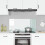 Berkfield Kitchen Backsplash White 110 x 50 cm Tempered Glass 3