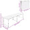 Foldable Camping Table Height Adjustable Aluminium 240 x 60 cm 4