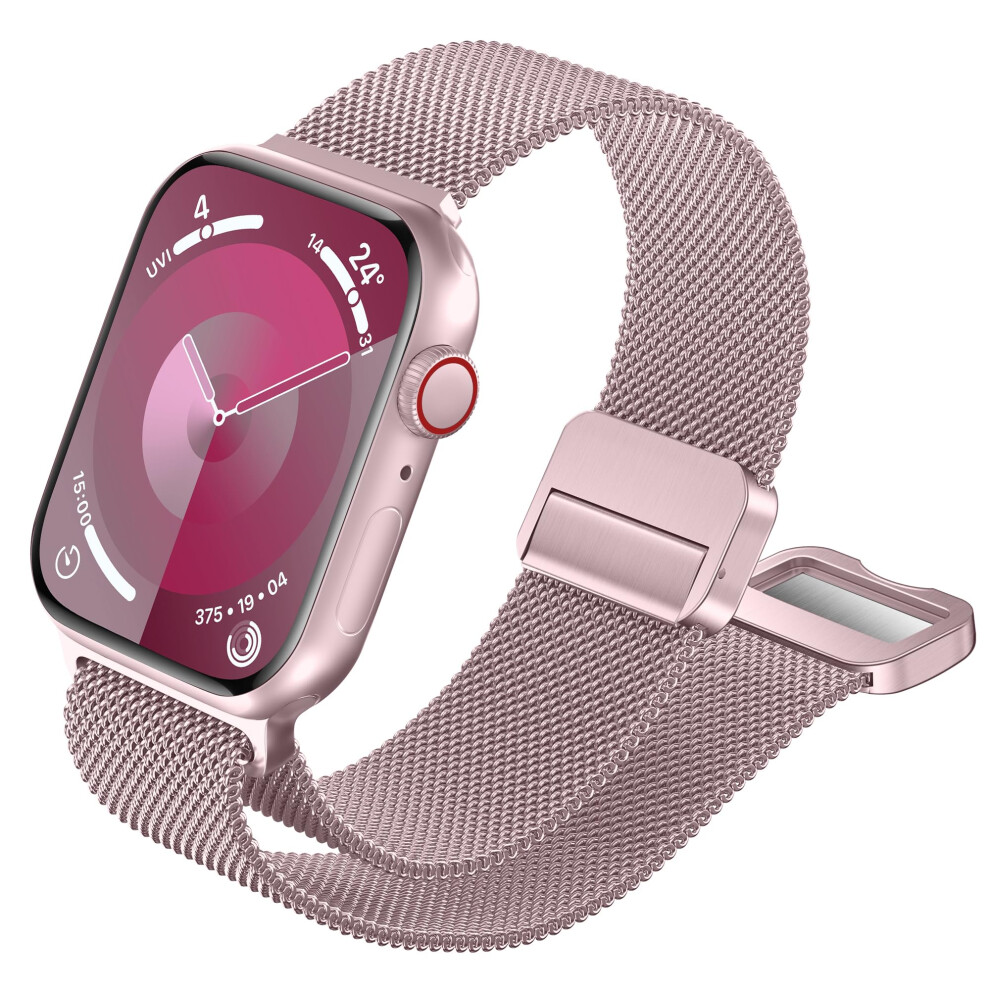 Protective Case 49Mm 45Mm 44Mm 46Mm 42Mm ScratchâResistant SnapâOn Cover For Apple Watch Series 1Â9 Se Ultra Pink 9351714836418