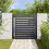 Berkfield Garden Gate Lockable Black 100x100 cm Aluminium 3